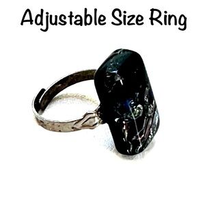 5/$15💥 Black and Silver Adjustable Ring Jewelry